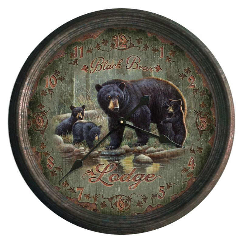 black bear lodge clock
