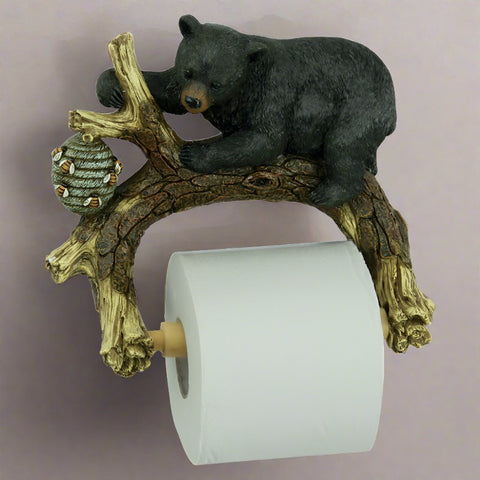 Black Bear Toilet Tissue Holder