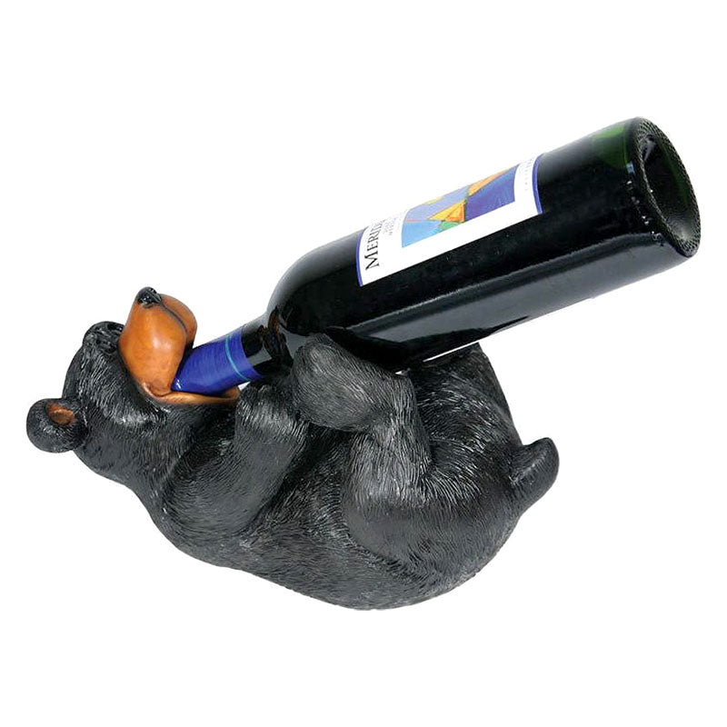 black bear wine bottle holder