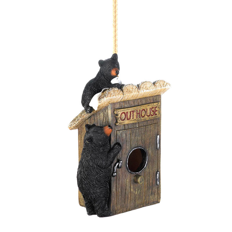 black bears outhouse birdhouse