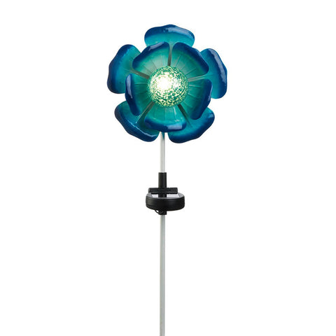 Blue Flower Solar Garden Stake