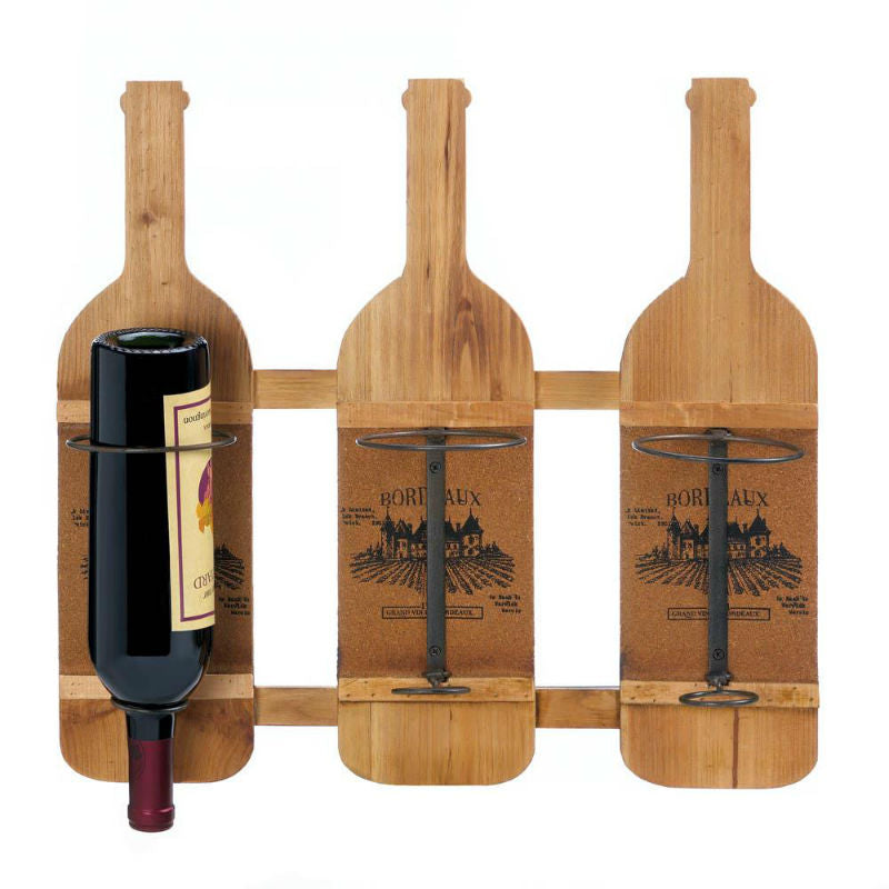 bordeaux wooden wine bottle holder