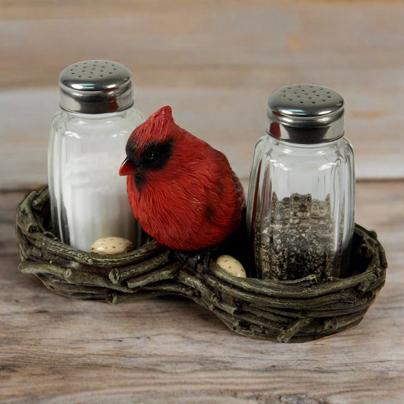 Stackable Cardinal Salt and Pepper Shaker Set
