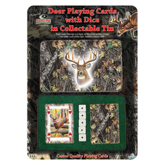 deer playing cards and dice game set