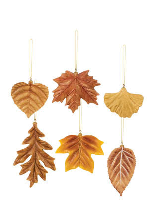 fantasy forest fall leaf ornaments