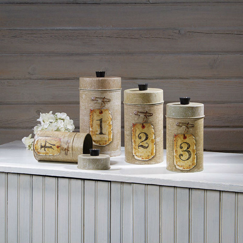 Food Safe Burlap Kitchen Canisters Scratch and Dent