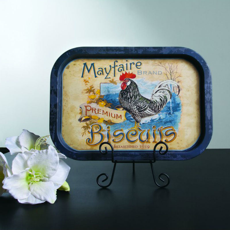 french country farmhouse rooster tray
