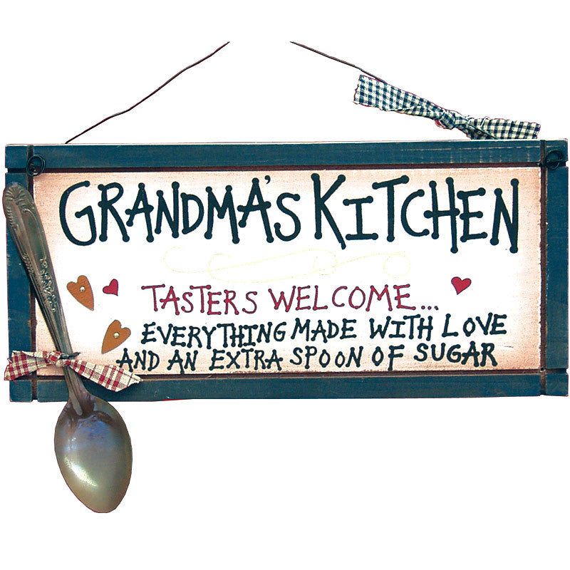 grandma's kitchen tasters welcome plaque