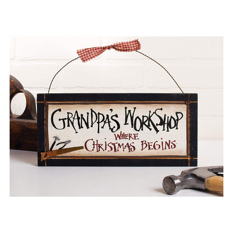 grandpa's workshop sign