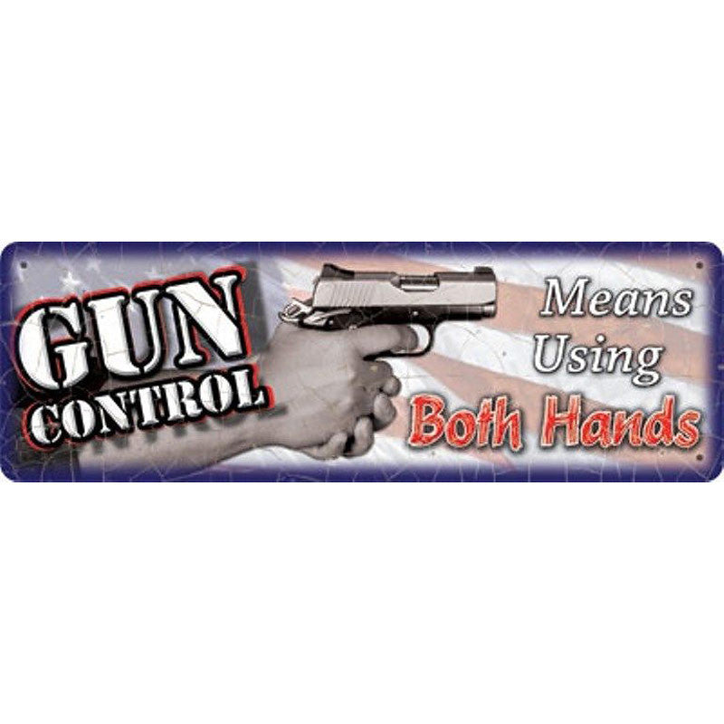 gun control means using both hands sign