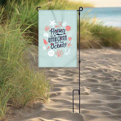 heaven by the ocean garden flag with pole