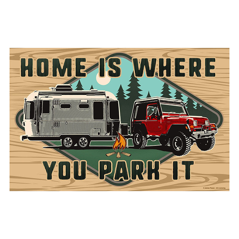 home is where you park camping it door mat