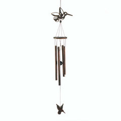 hummingbird silhouette wind chimes