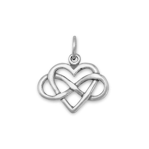 Infinity Heart Charm Pendant