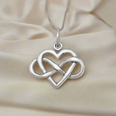 infinity heart charm pendant