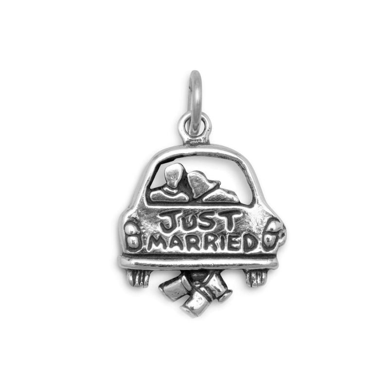 just married charm pendant