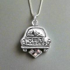 just married charm pendant