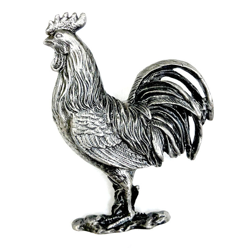 lazart pewter rooster napkin rings