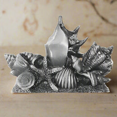 lazart pewter sea shell napkin rings