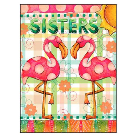 Leanin' Tree Flamingo Sisters Birthday Card