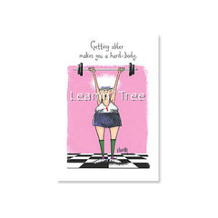 leanin' tree from one hard body to another birthday card