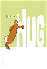 leanin' tree here's a hug encouragement & support card