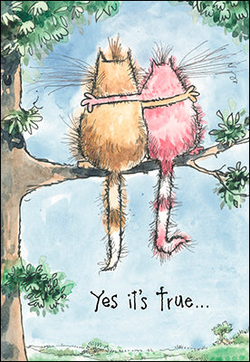 leanin' tree i like hanging out with you kitties friendship card