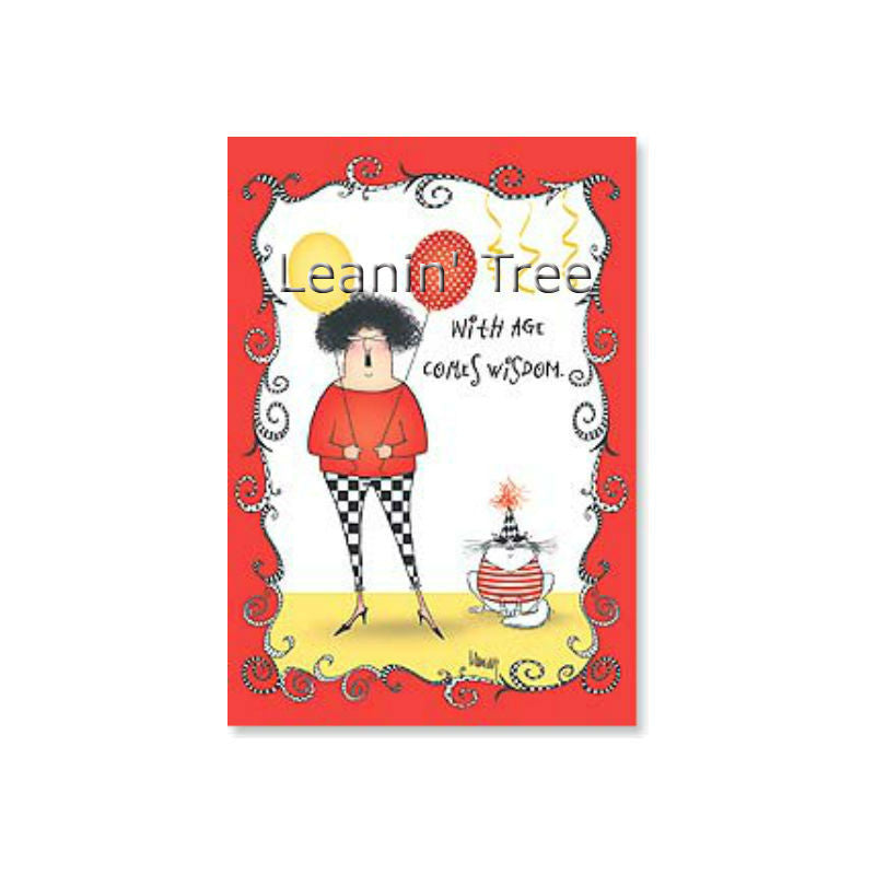leanin' tree i'd rather have cute buns birthday card