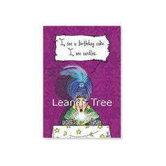 leanin' tree many many candles birthday card