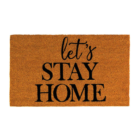 Let's Stay Home Coir Fiber Doormat
