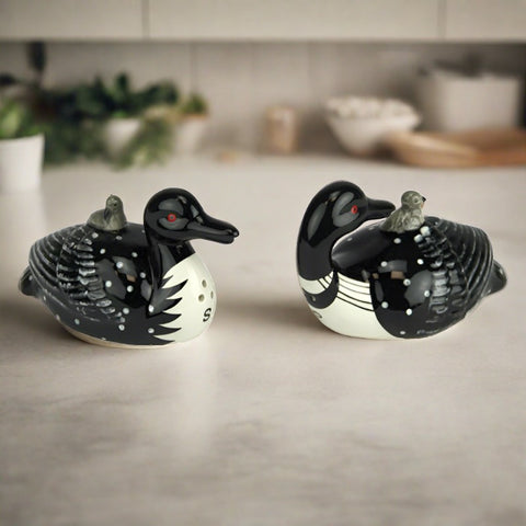 Loon Bird Salt and Pepper Shakers