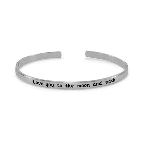 Love You To The Moon And Back Cuff Bracelet