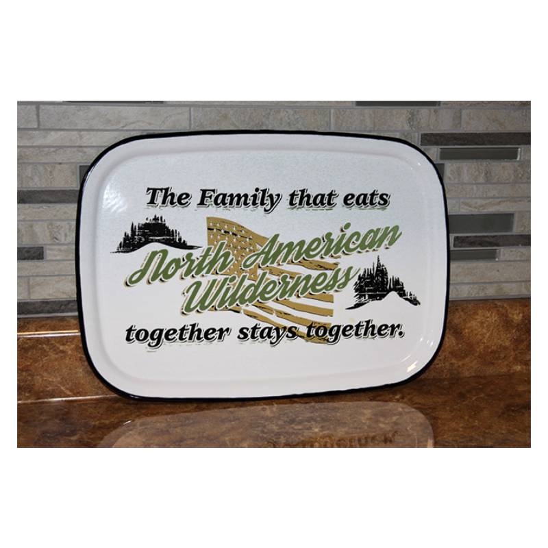 north american wilderness porcelain serving tray