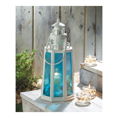 ocean blue lighthouse lantern