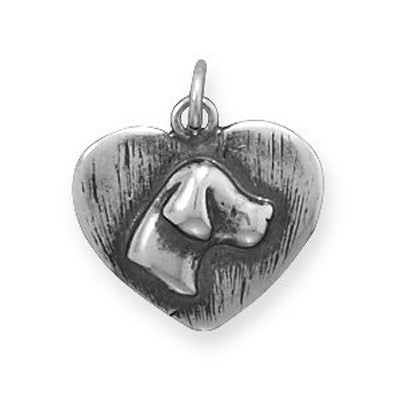 Sterling Silver Dog Silhouette Pendant