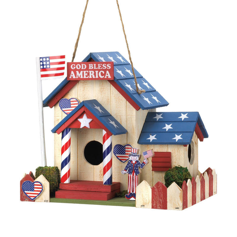 patriotic bird house