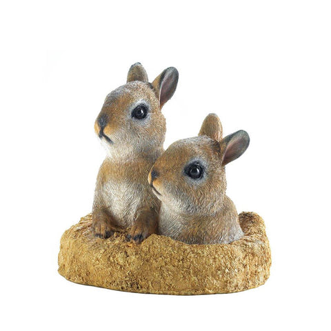 Peek-A-Boo Garden Bunnies Figurine