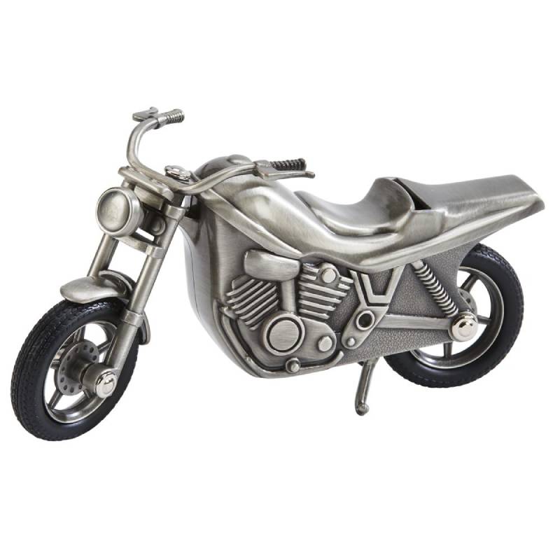 pewter motorcycle bank