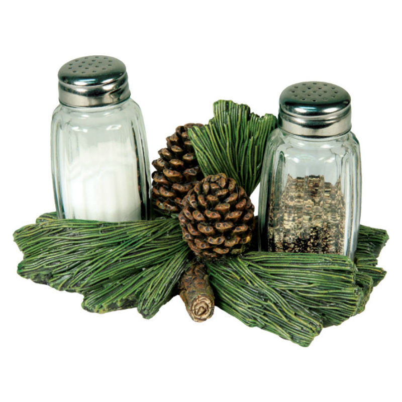 pinecone branch salt & pepper shakers