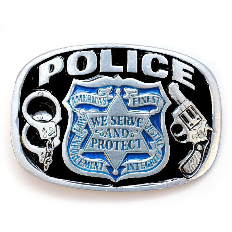 policeman enameled  belt buckle