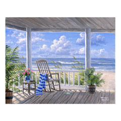 quiet time beach canvas art print