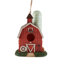 red barn birdhouse