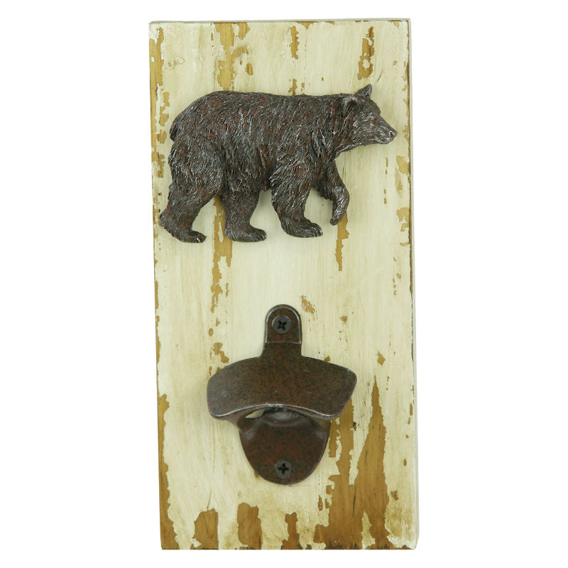 rustic bear bottle opener