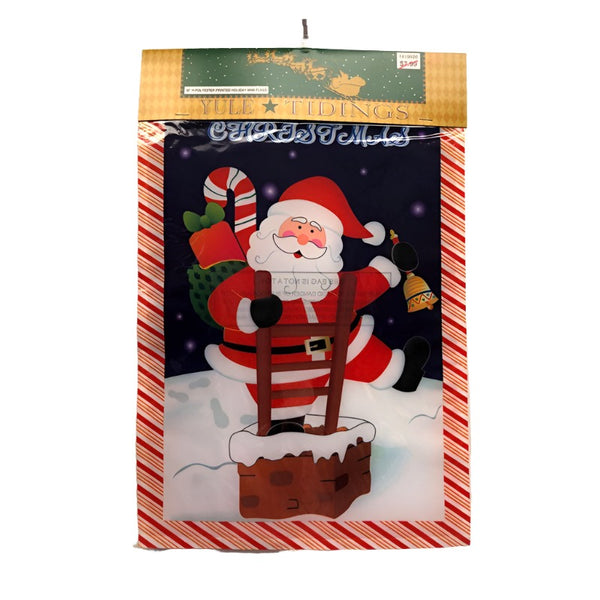 Santa On Ladder Mini Holiday Garden Flag 1419920B – Baubles-N-Bling