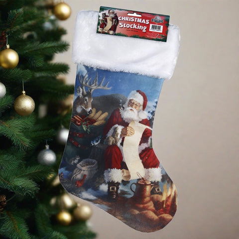 Santa Wish List Christmas Stocking