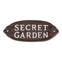 secret garden cast iron sign