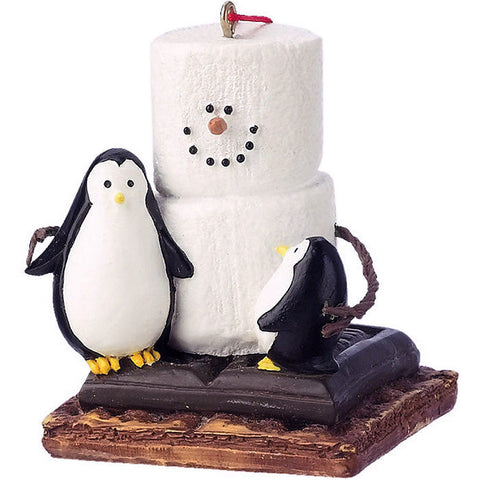 S'Mores with Penguins Christmas Ornaments