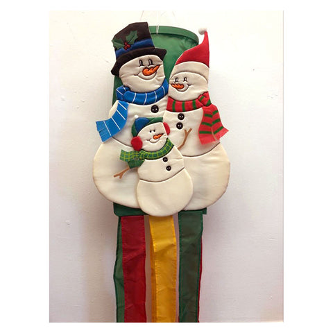 Snowman Family Christmas Wind Sock
