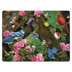 songbirds glass cutting board