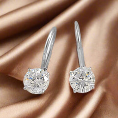 cubic zirconia lever back earrings